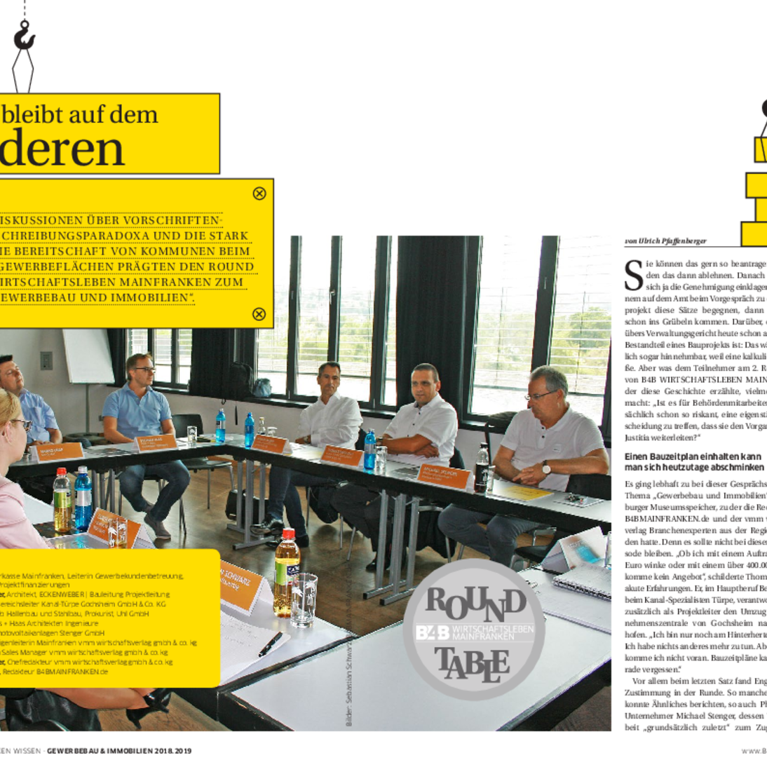Wirtschaft in Mainfranken, Gewerbebau & Immobilien 2018 / 2019, Round Table bei Photovoltaikanlagen Stenger GmbH in Wiesthal