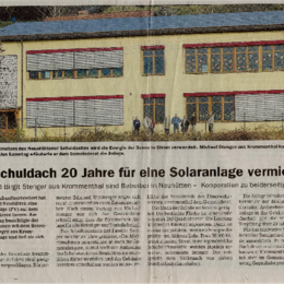Lohrer Echo Schule Neuhuetten bei Photovoltaikanlagen Stenger GmbH in Wiesthal
